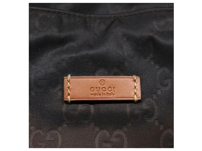 GUCCI GG Canvas Einkaufstasche Nylon Braun Auth 53670 - Ansicht 18