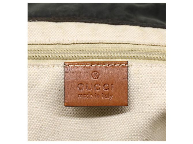 GUCCI GG Canvas Einkaufstasche Nylon Braun Auth 53670 - Ansicht 19