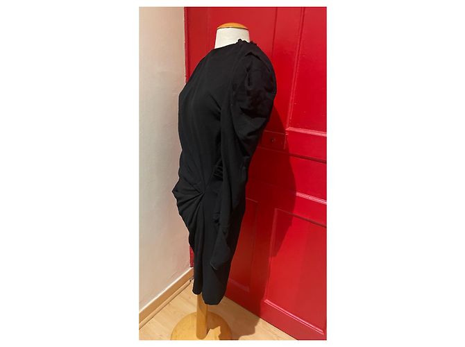 Isabel Marant Schwarzes Stretchkleid aus Wolle - Ansicht 2