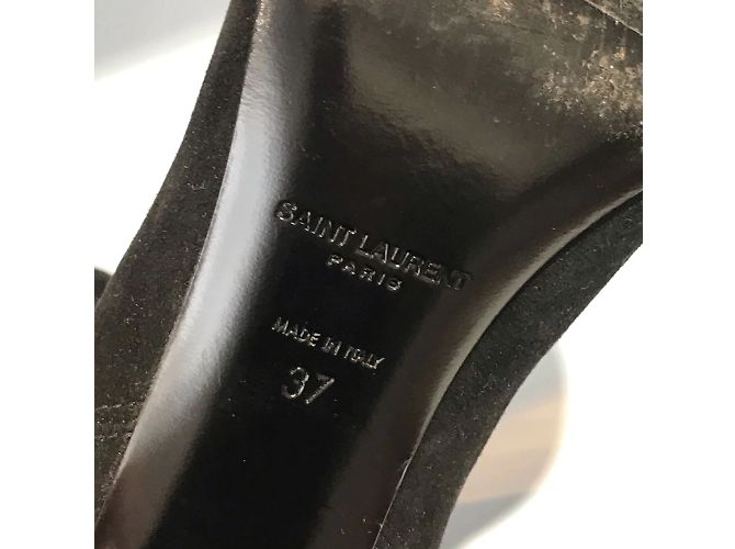 SAINT LAURENT Botines T.EU 37 Ante Negro - vista 6