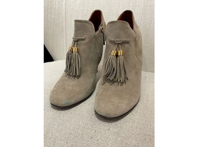 Stivaletti GUCCI T.EU 39 in camoscio Beige - vista 3