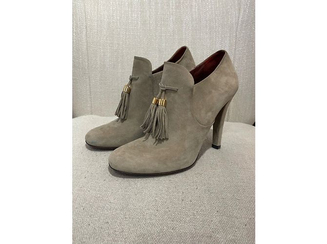 Stivaletti GUCCI T.EU 39 in camoscio Beige - vista 4