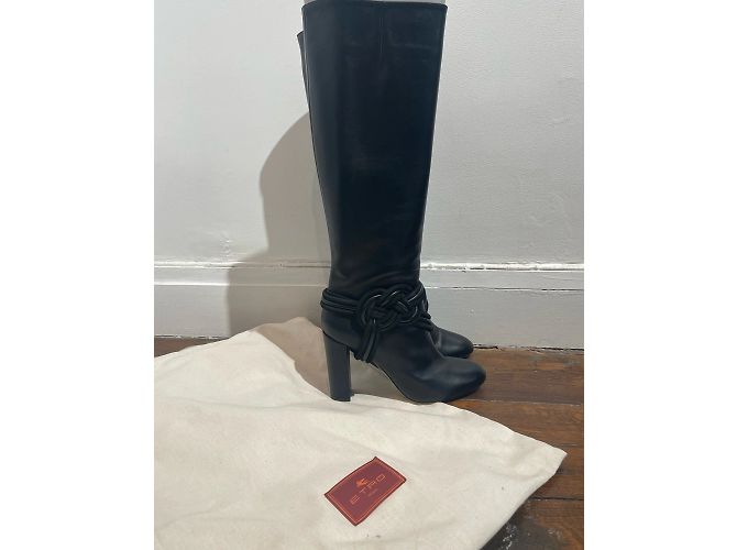 Botas ETRO T.EU 39 Cuero Negro - vista 8