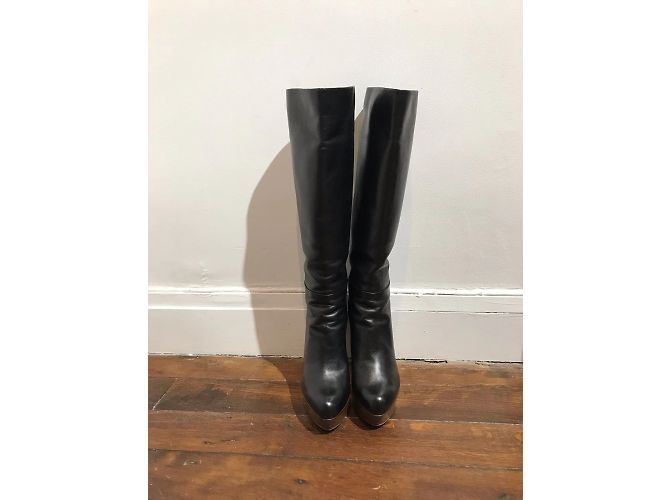 Botas SERGIO ROSSI T.EU 37.5 Cuero Negro - vista 4