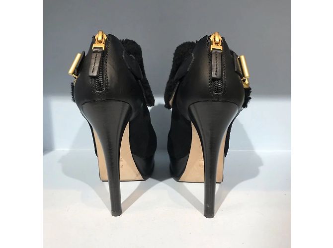 Botas FENDI T.EU 39.5 de ante Negro - vista 4
