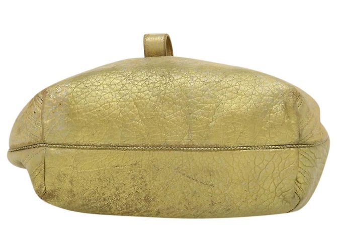 FENDI Spy Bag Borsa a tracolla Zucca Canvas Leather Gold Auth hk396 - vista 5
