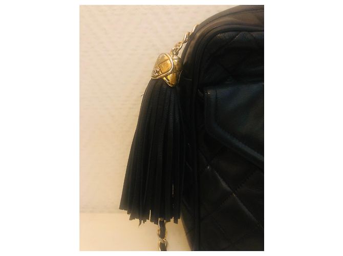 Borsa Chanel Camera GM in pelle nera Nero - vista 3