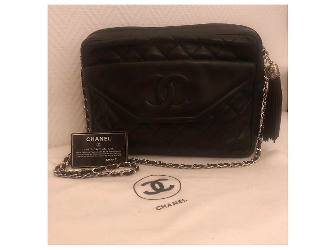 Borsa Chanel Camera GM in pelle nera Nero - vista 7