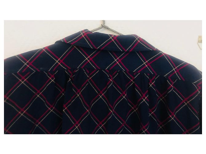 Vintage Yves Saint Laurent Hemdkleid Pink Marineblau - Ansicht 4