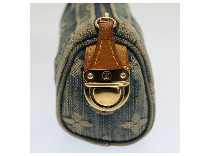 LOUIS VUITTON Monogram Denim Trousse Speedy Pochette Bleu M95082 Auth LV 52566 - vue 3