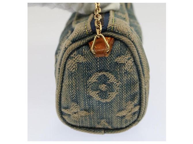 LOUIS VUITTON Monogram Denim Trousse Speedy Pochette Bleu M95082 Auth LV 52566 - vue 4