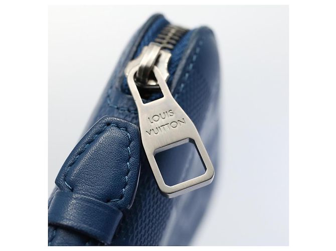LOUIS VUITTON Bolso de mano Damier Infini Organizer Atholl Azul M30653 Auth ki3459 - vista 7
