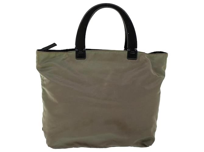 PRADA Borsa a Mano Nylon Khaki Auth cl772 Cachi - vista 13