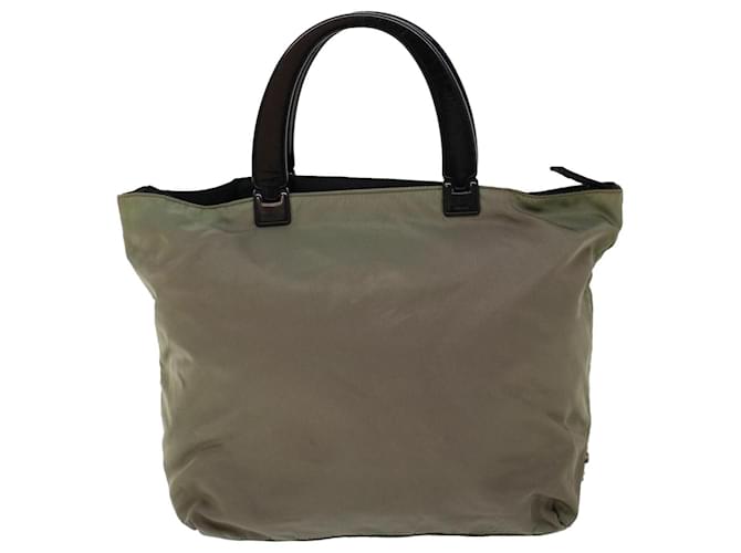 PRADA Borsa a Mano Nylon Khaki Auth cl772 Cachi - vista 2