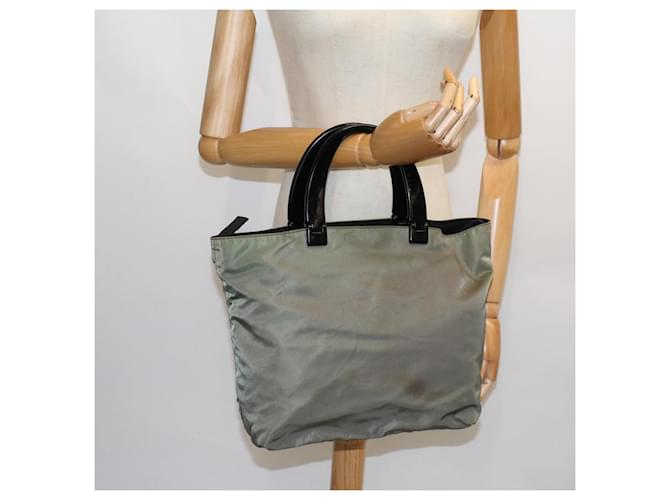 PRADA Borsa a Mano Nylon Khaki Auth cl772 Cachi - vista 22