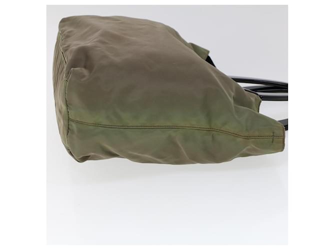 PRADA Borsa a Mano Nylon Khaki Auth cl772 Cachi - vista 3