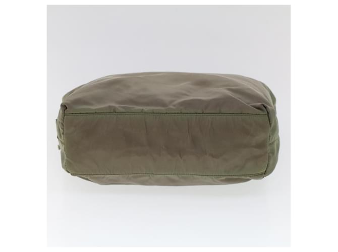 PRADA Borsa a Mano Nylon Khaki Auth cl772 Cachi - vista 5