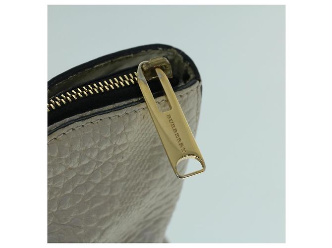 BURBERRY Borsa Tote Pelle Grigio Bianco Auth ac2169 Marrone - vista 17