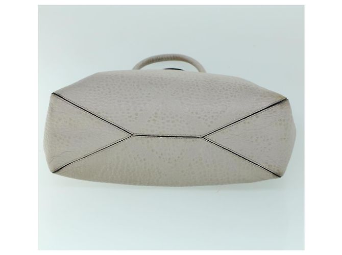 BURBERRY Borsa Tote Pelle Grigio Bianco Auth ac2169 Marrone - vista 5