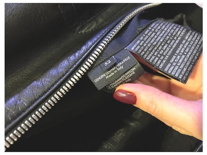 Giacca bomber in pelle Gucci nera Nero - vista 6