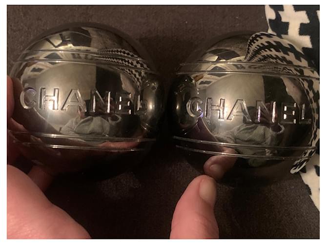 Chanel Pétanque Ball Leather Silvery - view 4