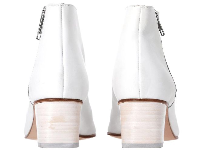 Botas con cremallera Marlie de Acne Studios en cuero blanco - vista 4