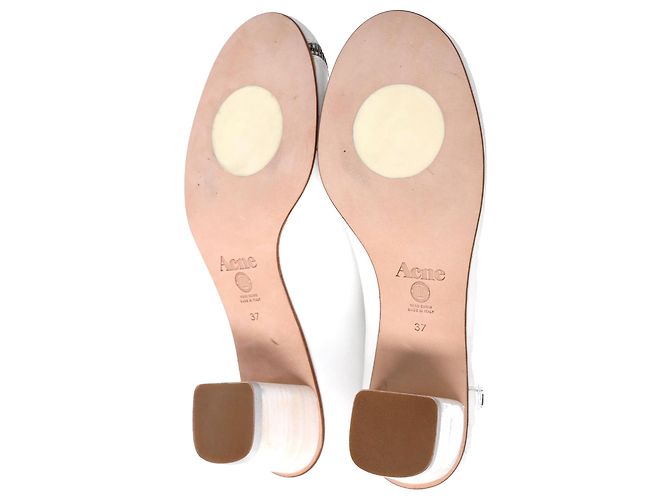 Botas con cremallera Marlie de Acne Studios en cuero blanco - vista 6