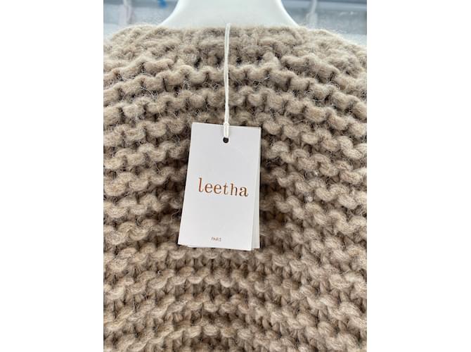 Leetha Strickwaren T.International XS Wolle Beige - Ansicht 3