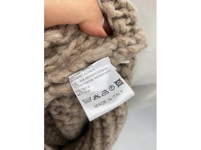 Leetha Strickwaren T.International XS Wolle Beige - Ansicht 4