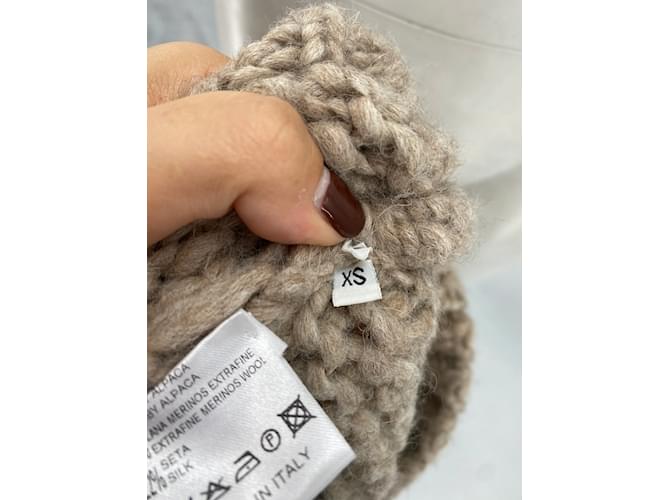 Leetha Strickwaren T.International XS Wolle Beige - Ansicht 5