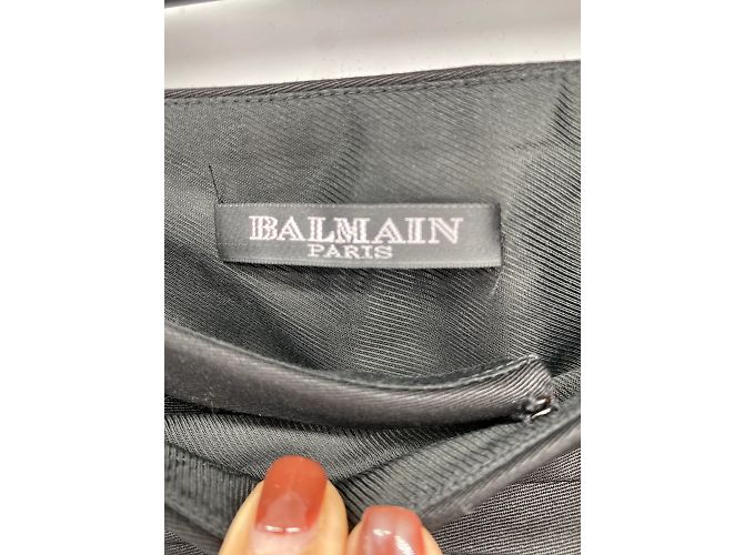 Pantalones Balmain T.FR 36 Lana Negro - vista 2