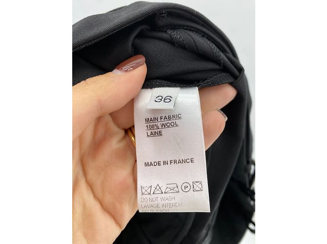 Pantalones Balmain T.FR 36 Lana Negro - vista 4