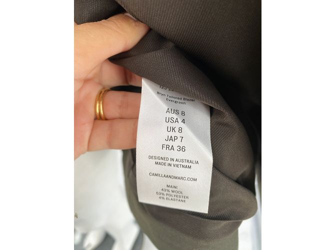 Autre Marque Camilla And Marc jackets T.FR 36 Polyester Khaki - view 4