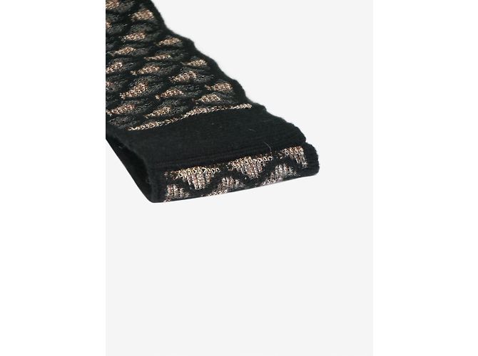 Chanel Fascia per capelli in maglia di lurex nera con dettaglio logo CC - taglia Nero - vista 5