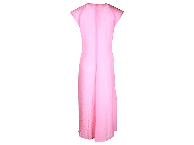 Victoria Beckham Midikleid aus rosa Viskose - Ansicht 2