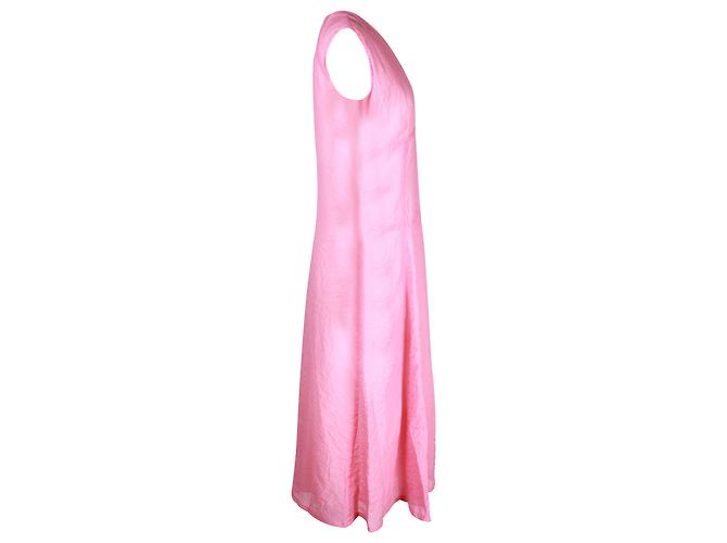 Victoria Beckham Midikleid aus rosa Viskose - Ansicht 3