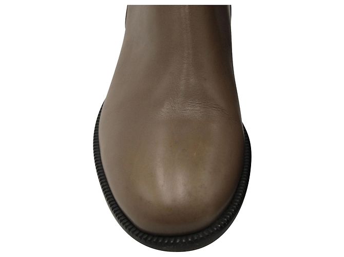 Timeless Botas Chanel acolchoadas até o joelho em camurça e couro creme e marrom Branco Cru - vista 6