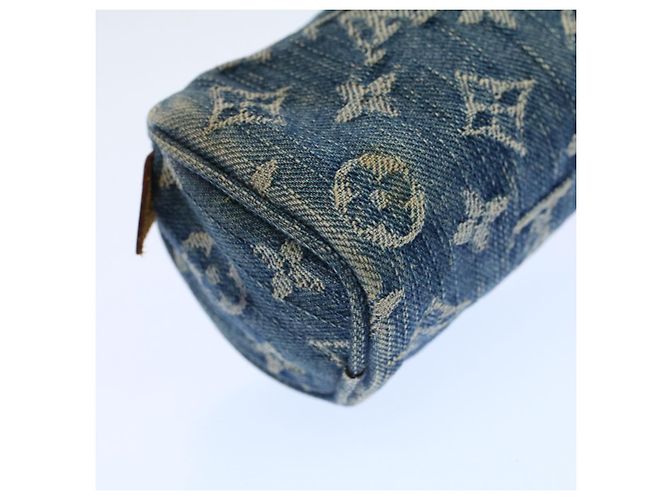 LOUIS VUITTON Monogramm Denim Trousse Speedy GM Beutel Blau M.95081 LV Auth 53891 - Ansicht 16