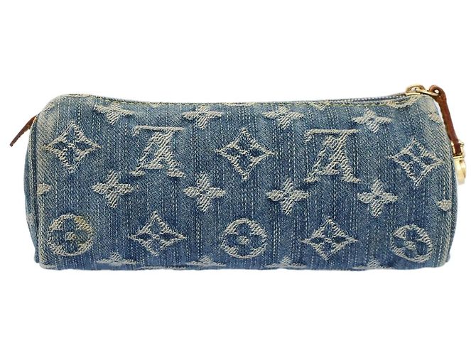 LOUIS VUITTON Monogramm Denim Trousse Speedy GM Beutel Blau M.95081 LV Auth 53891 - Ansicht 2