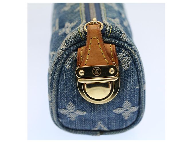 LOUIS VUITTON Monogramm Denim Trousse Speedy GM Beutel Blau M.95081 LV Auth 53891 - Ansicht 3