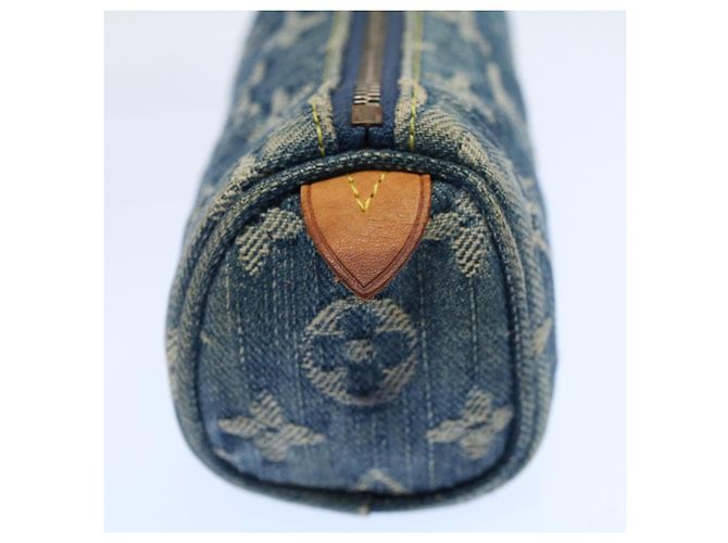 LOUIS VUITTON Monogramm Denim Trousse Speedy GM Beutel Blau M.95081 LV Auth 53891 - Ansicht 4