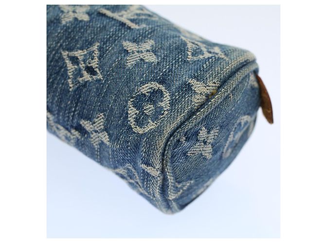 LOUIS VUITTON Monogramm Denim Trousse Speedy GM Beutel Blau M.95081 LV Auth 53891 - Ansicht 7