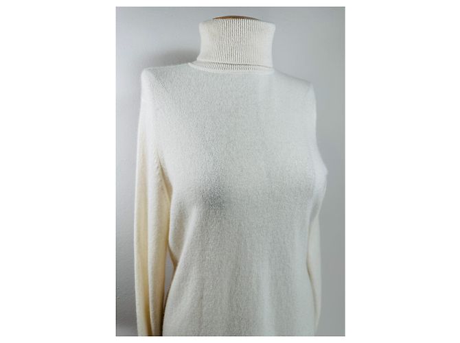 Autre Marque Charter Club Kaschmir Polopullover Ecru XL Roh - Ansicht 2