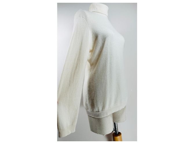 Autre Marque Charter Club Kaschmir Polopullover Ecru XL Roh - Ansicht 3