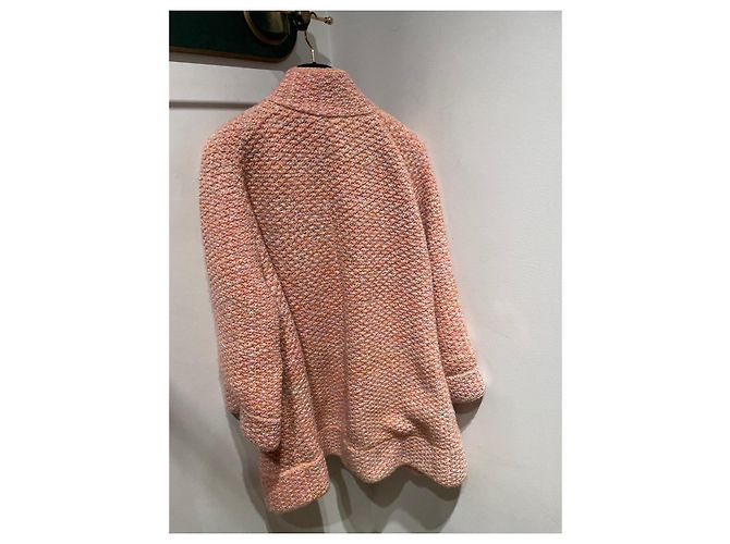 Jaqueta Chanel Rosa Seda Cashmere Lã - vista 2