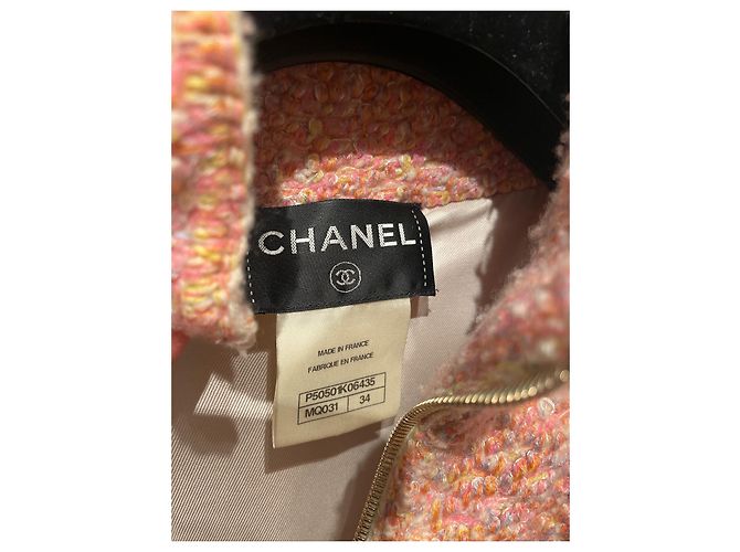 Jaqueta Chanel Rosa Seda Cashmere Lã - vista 3