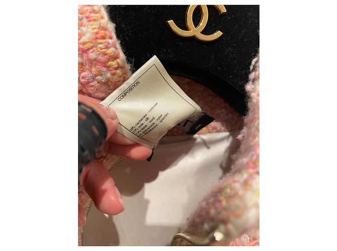 Jaqueta Chanel Rosa Seda Cashmere Lã - vista 4