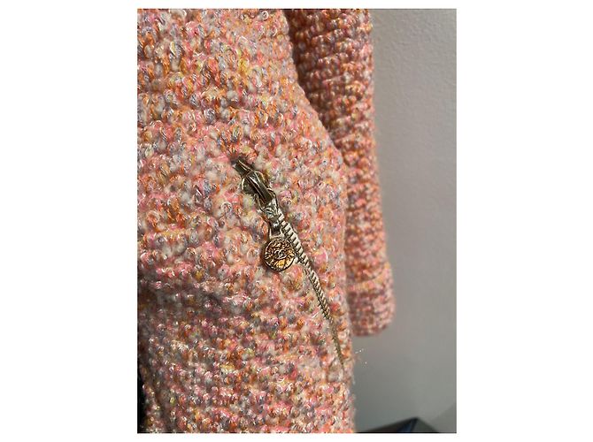 Jaqueta Chanel Rosa Seda Cashmere Lã - vista 5
