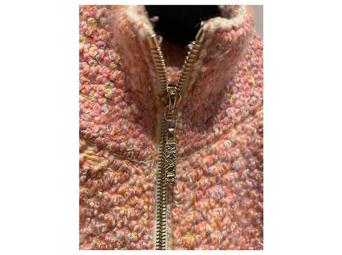 Jaqueta Chanel Rosa Seda Cashmere Lã - vista 6