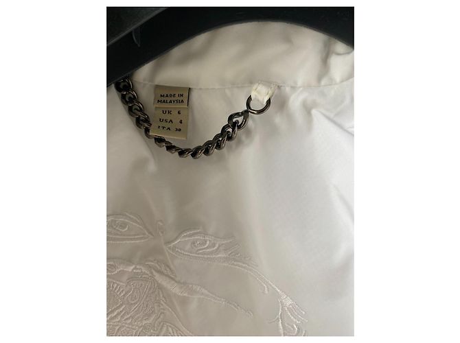 Burberry Jaqueta de Chuva Anorak Branca de Algodão Branco - vista 5